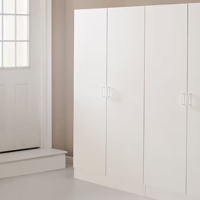 38.5-In W X 70.375-In H Wood Composite White Wall-Mount Utility Storage Cabinet