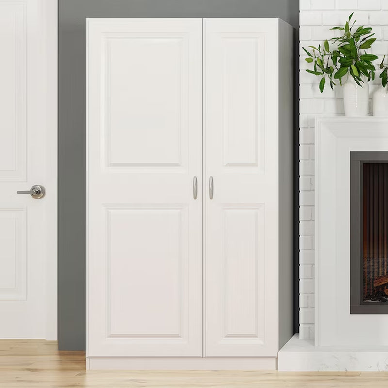 23.75-In W X 70.375-In H Wood Composite White Wall-Mount Utility Storage Cabinet