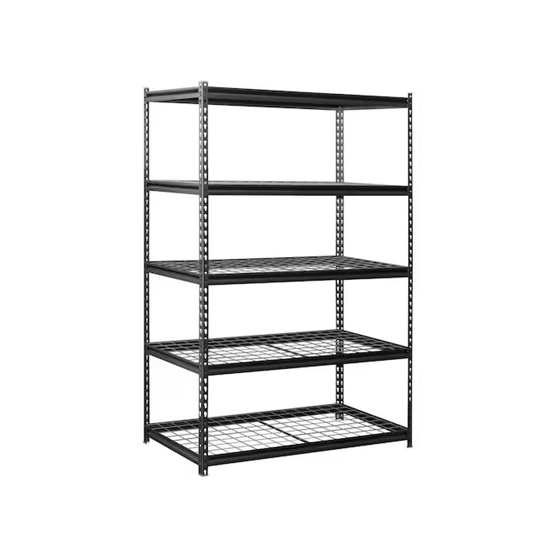 Metal Heavy Duty 5-Tier Utility Shelving Unit (48-In W X 24-In D X 72-In H) Gray, (1000-Lb Capacity per Shelf)