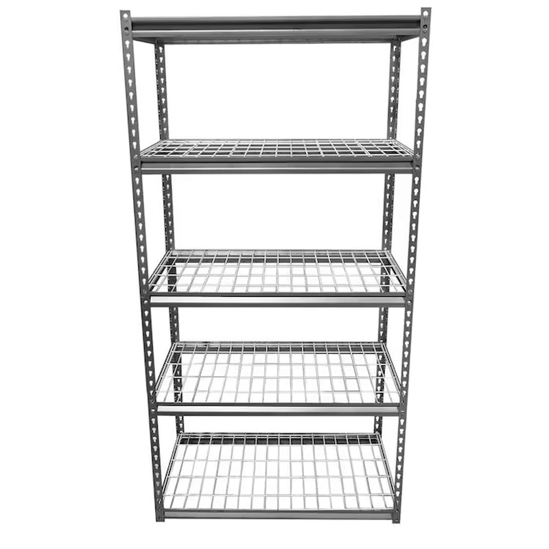Metal Heavy Duty 5-Tier Utility Shelving Unit (48-In W X 24-In D X 72-In H) Gray, (1000-Lb Capacity per Shelf)