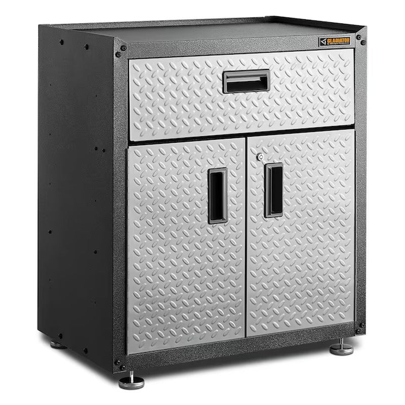 Ready-To-Assemble 3/4 Door Gearbox 28-In W X 31-In H X 18-In D Freestanding Steel Garage Cabinet in Gray