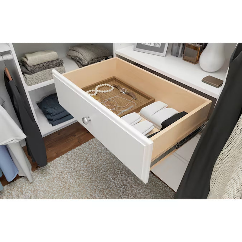 2.1-Ft to 2.1-Ft W X 7-Ft H White Solid Shelving Wood Closet System