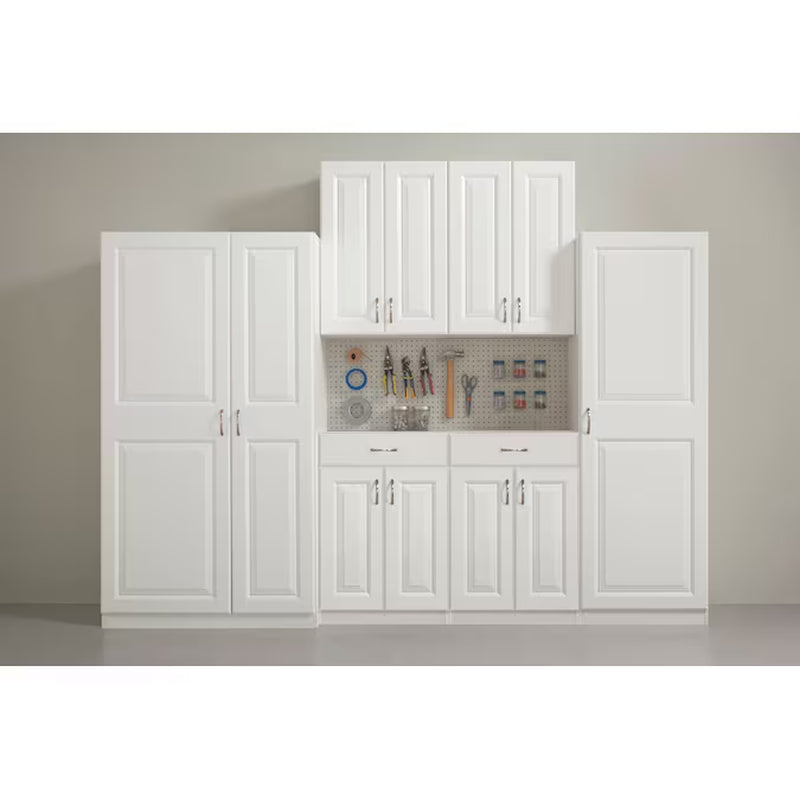 23.75-In W X 70.375-In H Wood Composite White Wall-Mount Utility Storage Cabinet