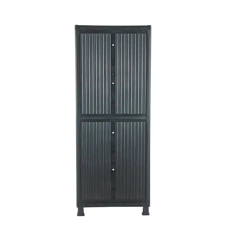 Utility Cabinet 26.8-In W X 68-In H X 14.8-In D Freestanding Plastic Garage Cabinet in Gray