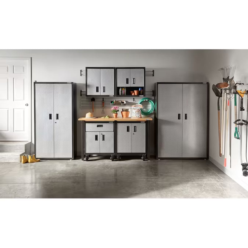 Ready-To-Assemble 3/4 Door Gearbox 28-In W X 31-In H X 18-In D Freestanding Steel Garage Cabinet in Gray