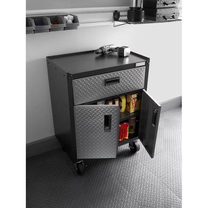 Ready-To-Assemble 3/4 Door Gearbox 28-In W X 31-In H X 18-In D Freestanding Steel Garage Cabinet in Gray
