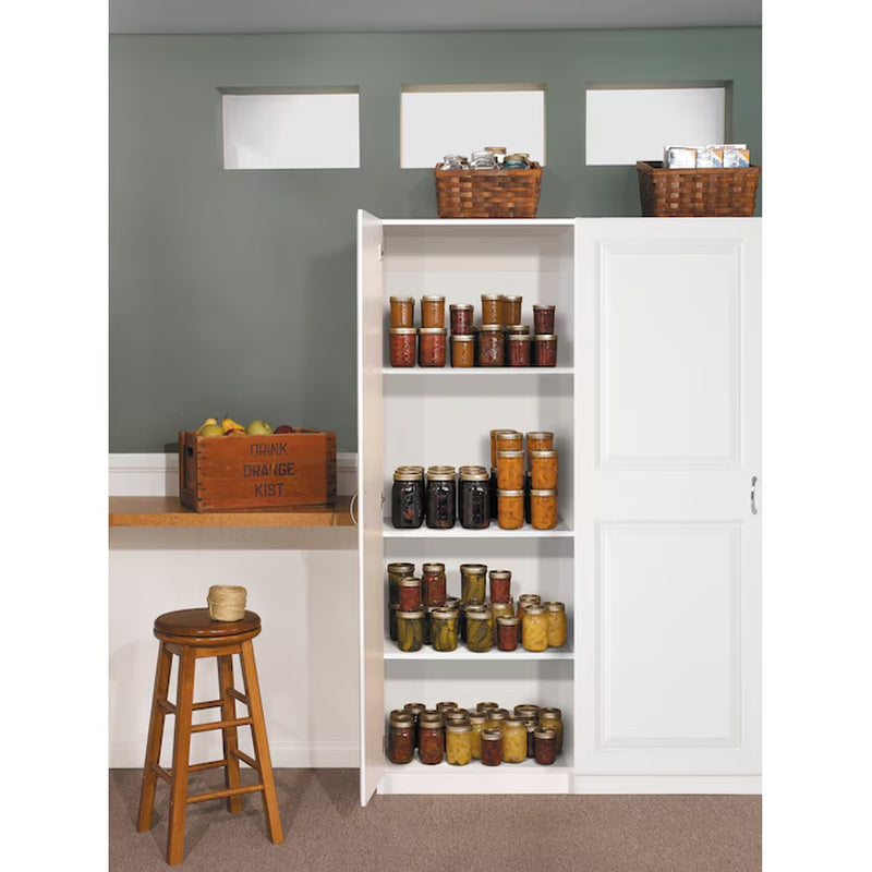 23.75-In W X 70.375-In H Wood Composite White Wall-Mount Utility Storage Cabinet