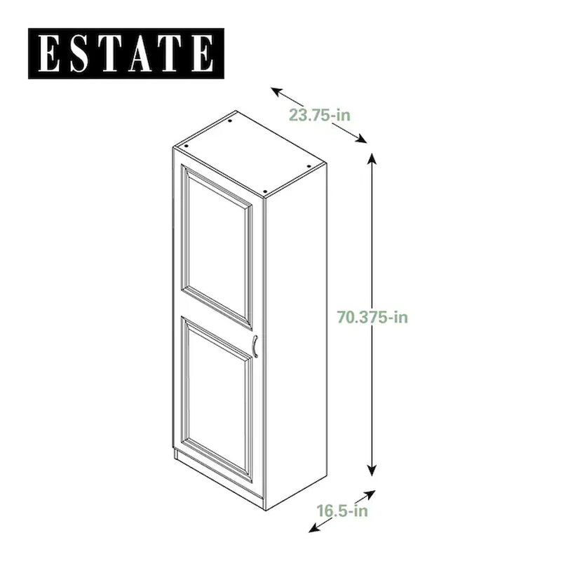 23.75-In W X 70.375-In H Wood Composite White Wall-Mount Utility Storage Cabinet