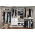 6-Ft to 10-Ft W X 6-Ft H White Solid Shelving Wood Closet System