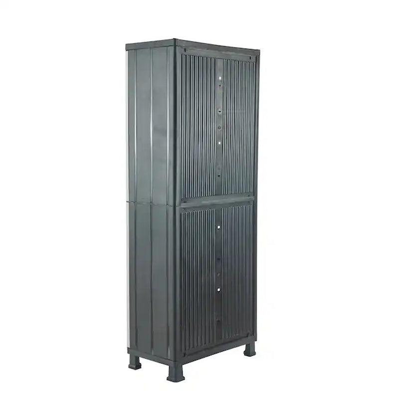 Utility Cabinet 26.8-In W X 68-In H X 14.8-In D Freestanding Plastic Garage Cabinet in Gray