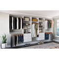 10.09-Ft to 12.09-Ft W X 6-Ft H White Solid Shelving Wood Closet System