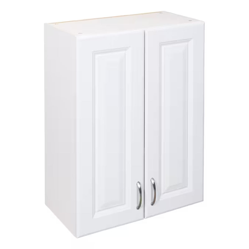 23.75-In W X 32-In H Wood Composite White Wall-Mount Utility Storage Cabinet