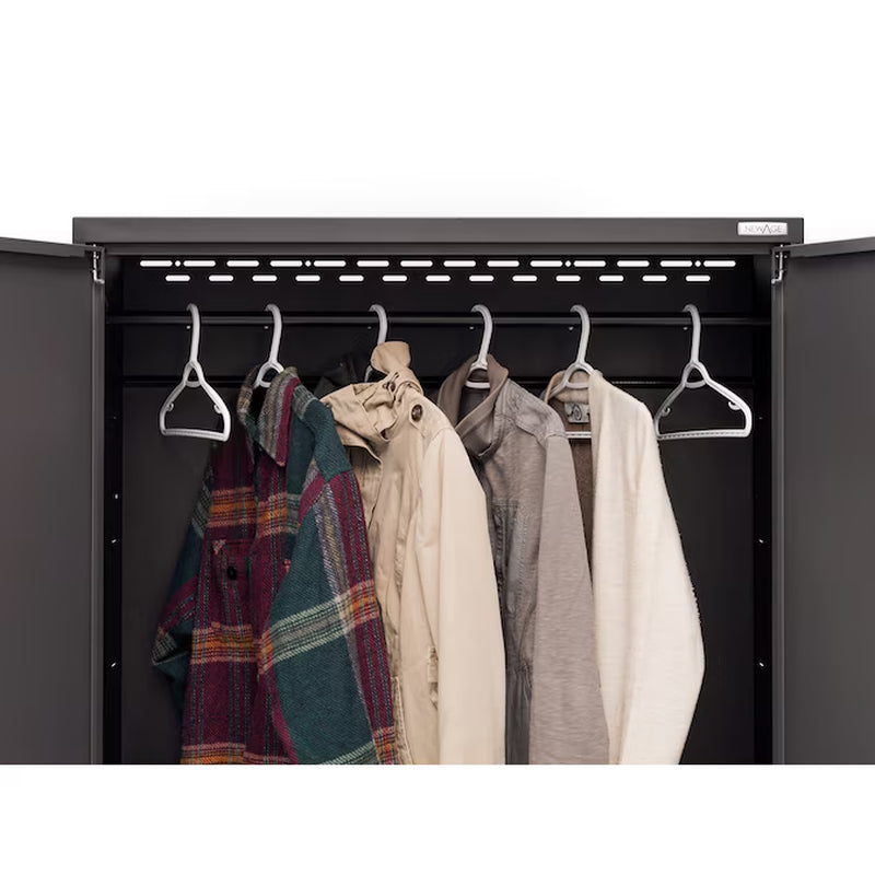108-In W X 76.75-In H 6-Cabinets Steel Charcoal Gray Garage Storage System