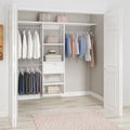 Hartford 5-Ft to 8-Ft W X 6.33-Ft H White Ventilated Shelving Wood Closet System