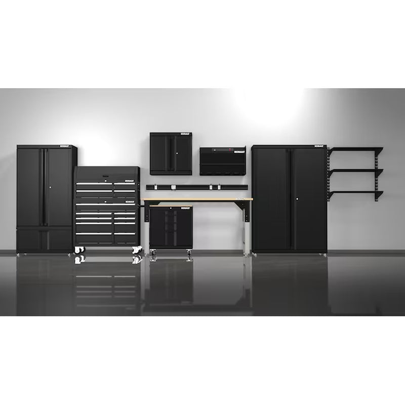 48-In W X 72-In H X 18.5-In D Freestanding Steel Garage Cabinet in Silver