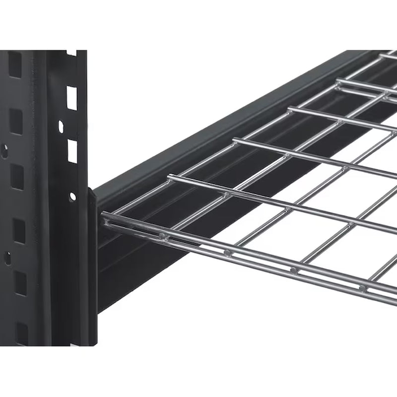 Muscle Rack Steel Heavy Duty 4-Tier Utility (84-In W X 24-In D X 84-In H) Gray, (1500-Lb Capacity per Shelf)