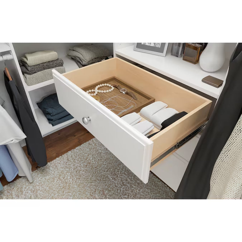 6.5-Ft to 9.5-Ft W X 7-Ft H White Solid Shelving Wood Closet System