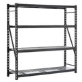Muscle Rack Steel Heavy Duty 4-Tier Utility (84-In W X 24-In D X 84-In H) Gray, (1500-Lb Capacity per Shelf)