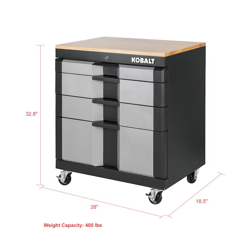 28-In W X 32.8-In H X 18.5-In D Freestanding Steel Garage Cabinet in Silver