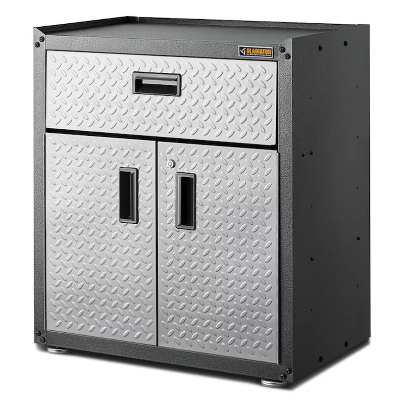 Ready-To-Assemble 3/4 Door Gearbox 28-In W X 31-In H X 18-In D Freestanding Steel Garage Cabinet in Gray