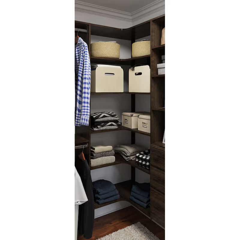 2-Ft to 2.55-Ft W X 7-Ft H White Solid Shelving Wood Closet System