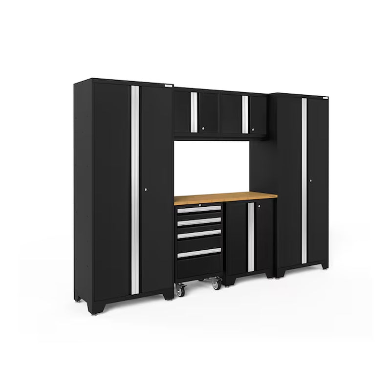 108-In W X 76.75-In H 6-Cabinets Steel Charcoal Gray Garage Storage System