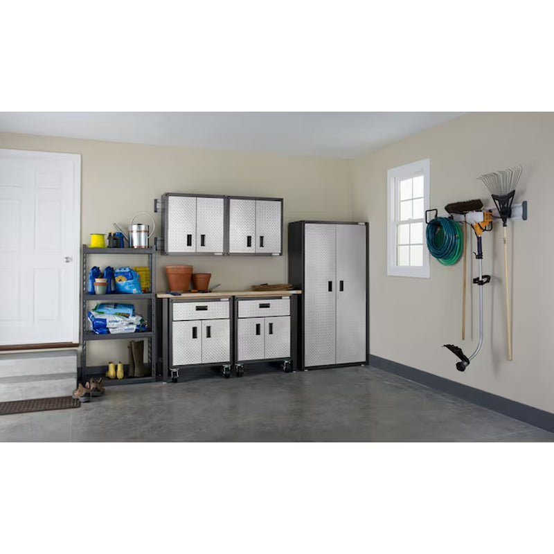 Ready-To-Assemble 3/4 Door Gearbox 28-In W X 31-In H X 18-In D Freestanding Steel Garage Cabinet in Gray