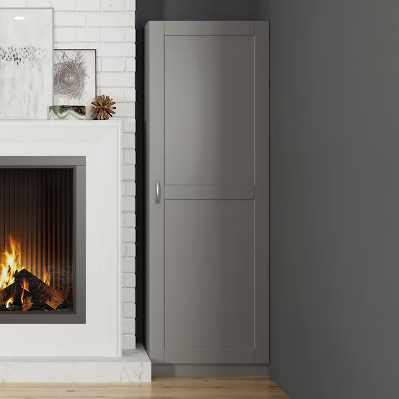 23.75-In W X 70.375-In H Wood Composite White Wall-Mount Utility Storage Cabinet
