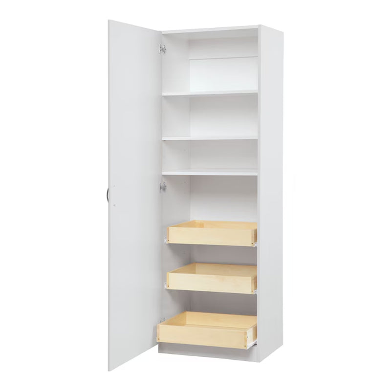 23.75-In W X 70.375-In H Wood Composite White Wall-Mount Utility Storage Cabinet