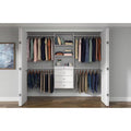 4-Ft to 8-Ft W X 6-Ft H White Solid Shelving Wood Closet System