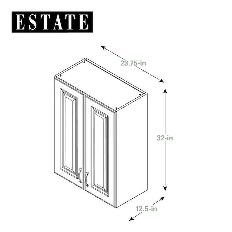 23.75-In W X 32-In H Wood Composite White Wall-Mount Utility Storage Cabinet