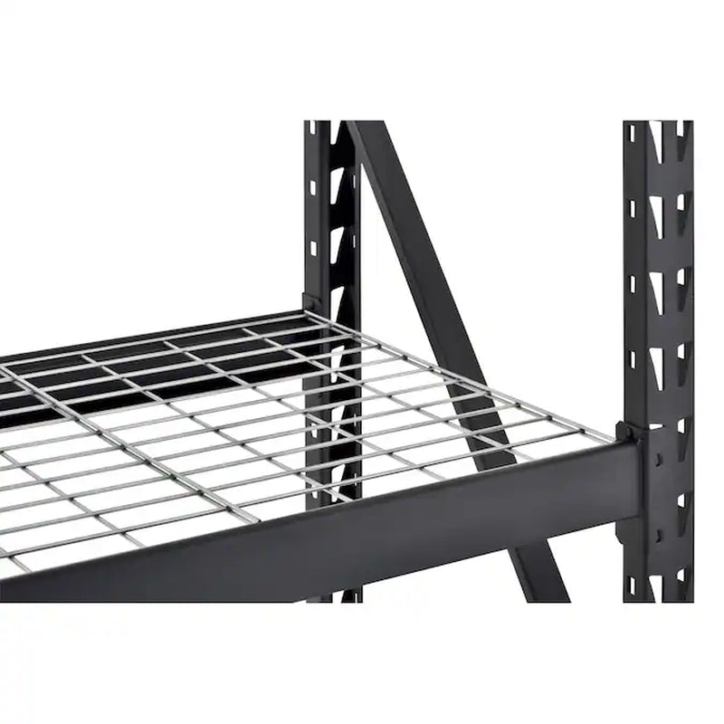 Muscle Rack Steel Heavy Duty 4-Tier Utility (84-In W X 24-In D X 84-In H) Gray, (1500-Lb Capacity per Shelf)