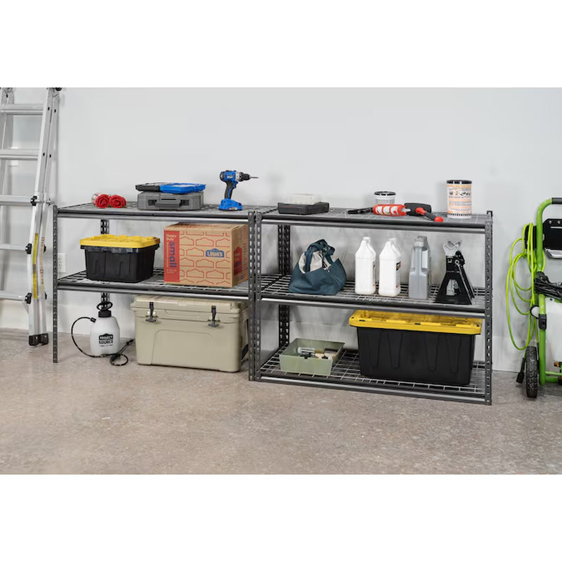 Metal Heavy Duty 5-Tier Utility Shelving Unit (48-In W X 24-In D X 72-In H) Gray, (1000-Lb Capacity per Shelf)