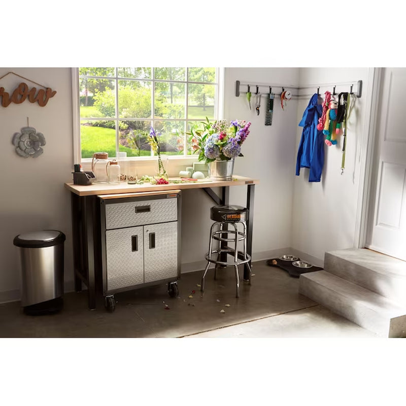 Ready-To-Assemble 3/4 Door Gearbox 28-In W X 31-In H X 18-In D Freestanding Steel Garage Cabinet in Gray